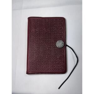 Oberon Design Celtic Tooled Leather Journal Small Notebook Cover Sleeve 4.75x6.7